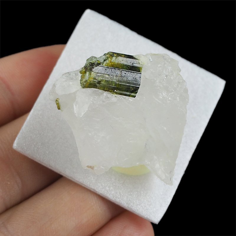 ZIELONY TURMALIN WERDELIT, KRYSZTAŁ GÓRSKI - 36 mm - BRAZYLIA