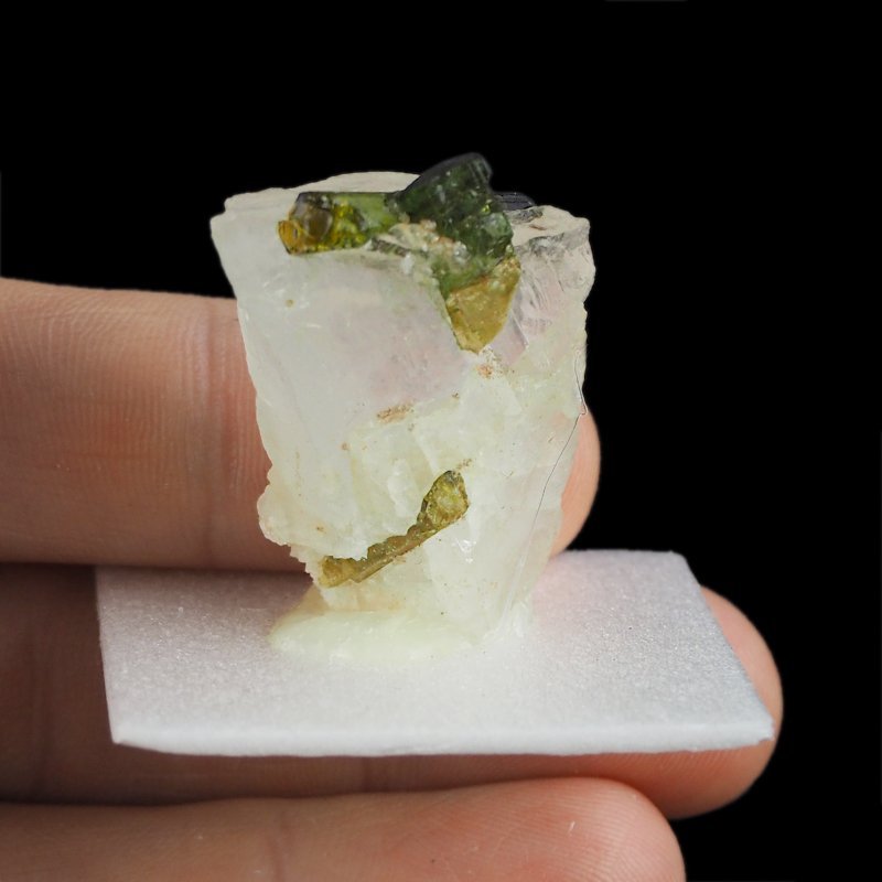 ZIELONY TURMALIN WERDELIT, KRYSZTAŁ GÓRSKI - 35 mm - BRAZYLIA