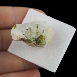 ZIELONY TURMALIN WERDELIT, KRYSZTAŁ GÓRSKI - 35 mm - BRAZYLIA