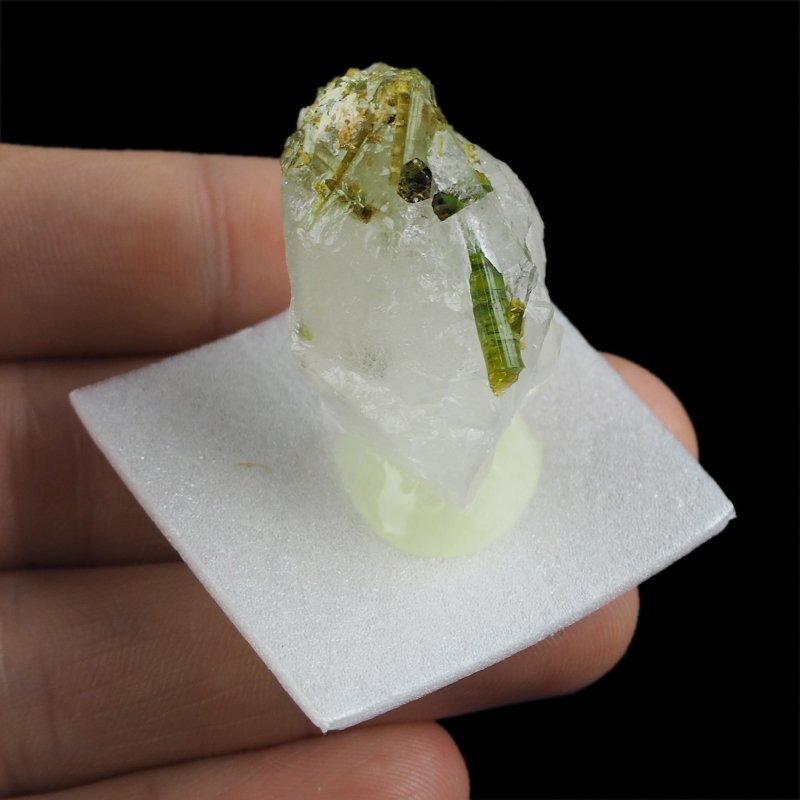 ZIELONY TURMALIN WERDELIT, KRYSZTAŁ GÓRSKI - 35 mm - BRAZYLIA