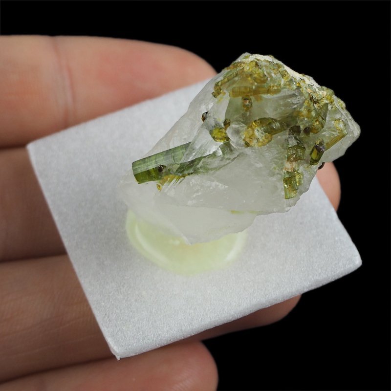 ZIELONY TURMALIN WERDELIT, KRYSZTAŁ GÓRSKI - 35 mm - BRAZYLIA