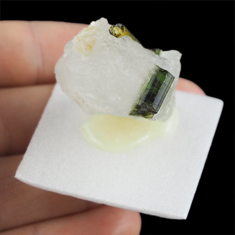 ZIELONY TURMALIN WERDELIT, KRYSZTAŁ GÓRSKI - 33 mm - BRAZYLIA