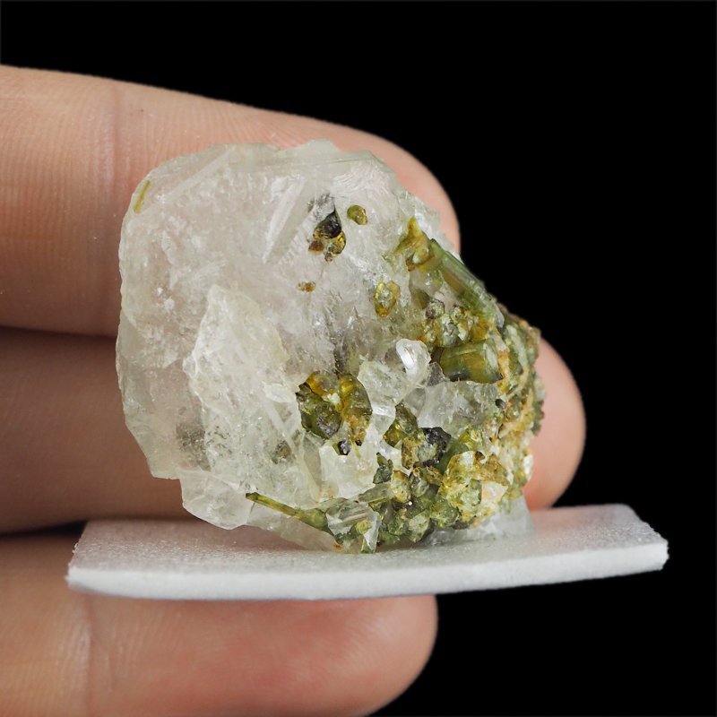 ZIELONY TURMALIN WERDELIT, KRYSZTAŁ GÓRSKI - 36 mm - BRAZYLIA