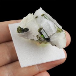 ZIELONY TURMALIN WERDELIT, KWARC - 41 mm - BRAZYLIA