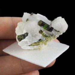 ZIELONY TURMALIN WERDELIT, KWARC - 41 mm - BRAZYLIA