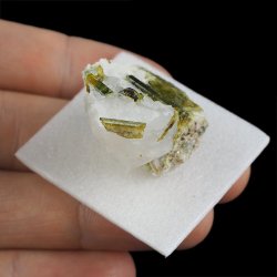 ZIELONY TURMALIN WERDELIT, KWARC - 36 mm - BRAZYLIA