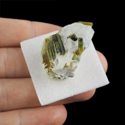 ZIELONY TURMALIN WERDELIT, KWARC - 36 mm - BRAZYLIA