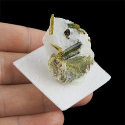 ZIELONY TURMALIN WERDELIT, KWARC - 36 mm - BRAZYLIA