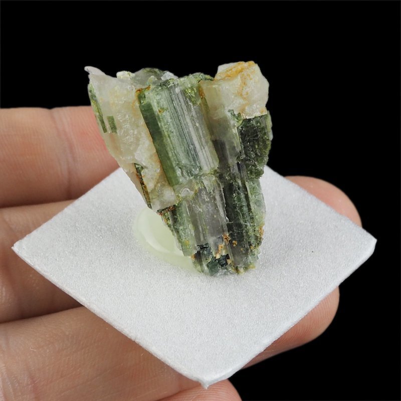 ZIELONY TURMALIN WERDELIT, KWARC - 34 mm - BRAZYLIA