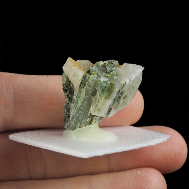 ZIELONY TURMALIN WERDELIT, KWARC - 34 mm - BRAZYLIA