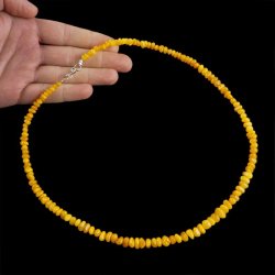 BURSZTYN - NASZYJNIK Z NATURALNYCH KAMIENI Z ZAPIĘCIEM - 58-60 cm