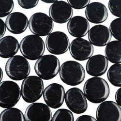 TURMALIN CZARNY - PŁASKI OTOCZAK - 35-40 mm