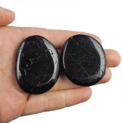 TURMALIN CZARNY - PŁASKI OTOCZAK - 45-50 mm