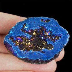 KRYSZTAŁ GÓRSKI - BLUE AURA - GEODA - 51 mm