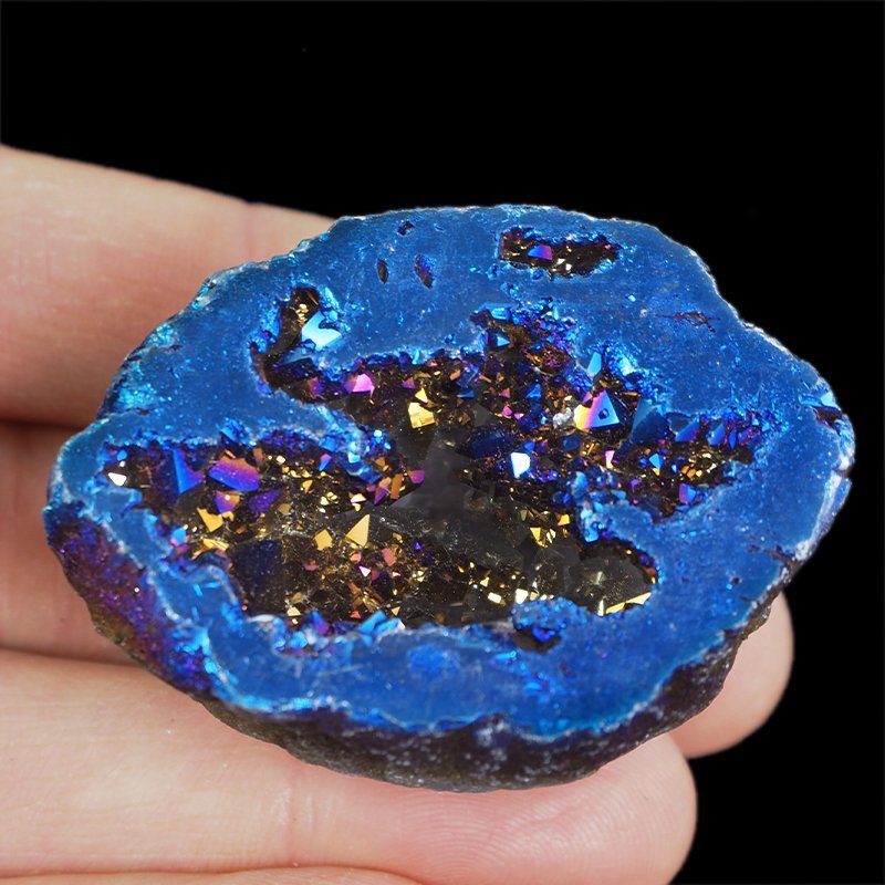 KRYSZTAŁ GÓRSKI - BLUE AURA - GEODA - 51 mm