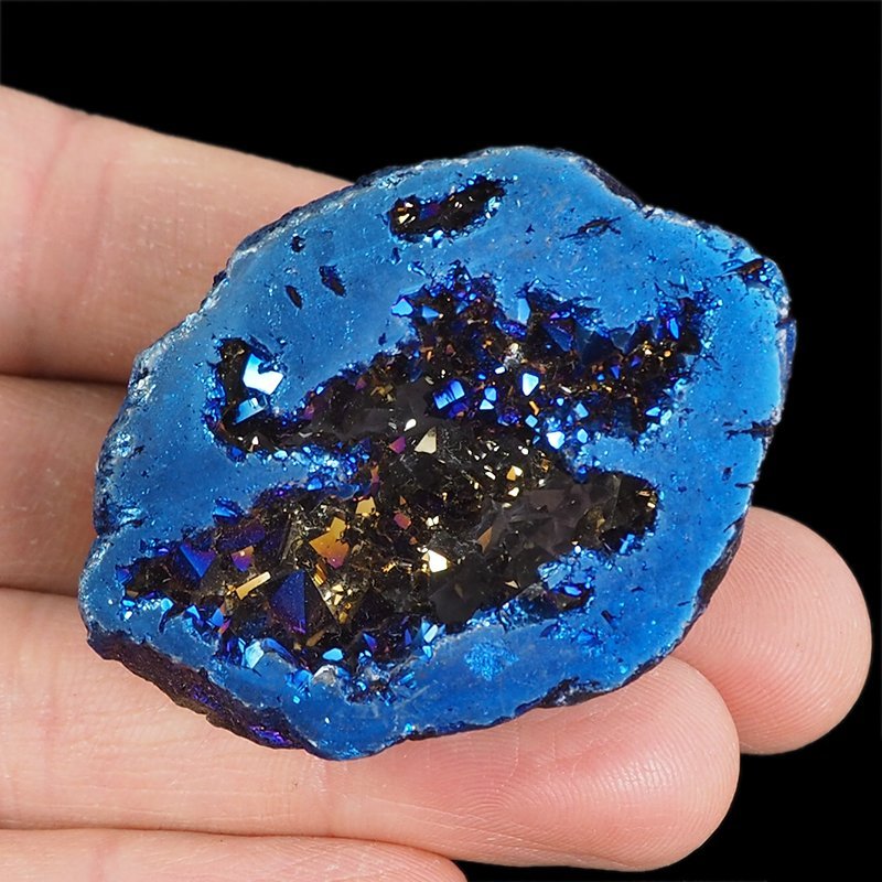 KRYSZTAŁ GÓRSKI - BLUE AURA - GEODA - 51 mm