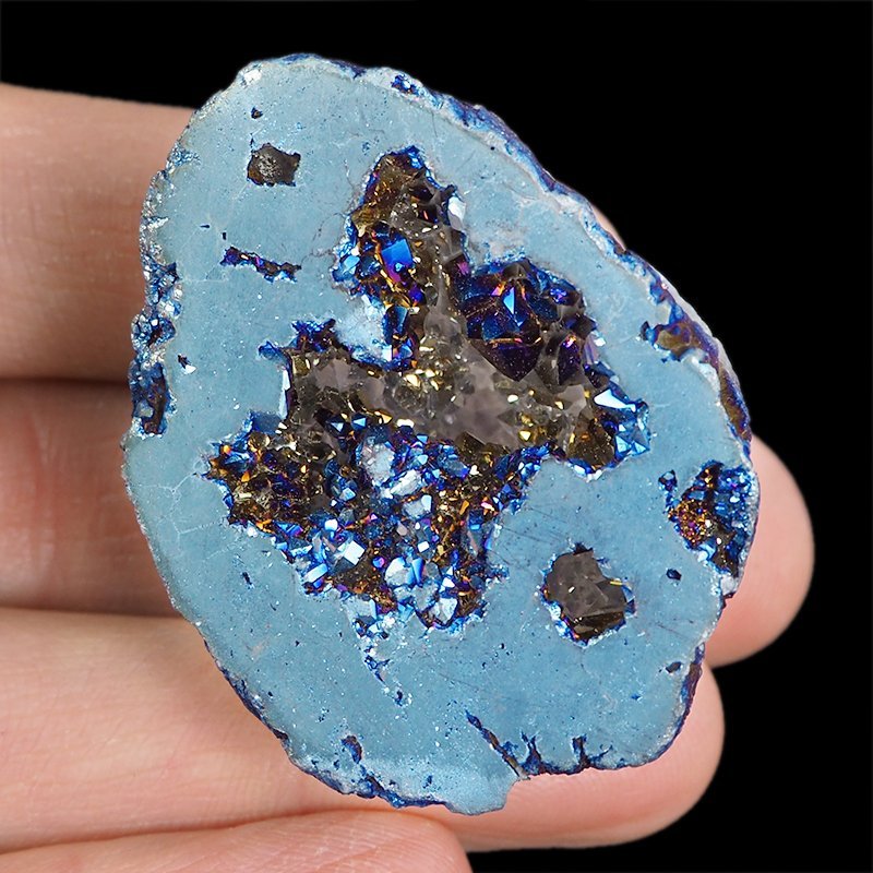 KRYSZTAŁ GÓRSKI - BLUE AURA - GEODA - 47 mm