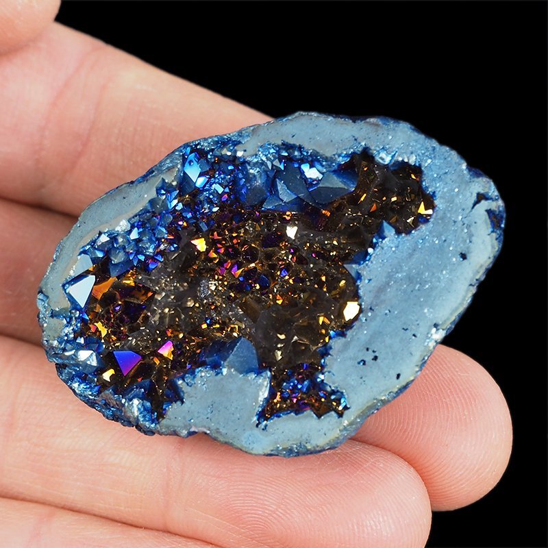 KRYSZTAŁ GÓRSKI - BLUE AURA - GEODA - 49 mm