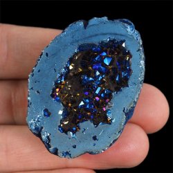 KRYSZTAŁ GÓRSKI - BLUE AURA - GEODA - 48 mm