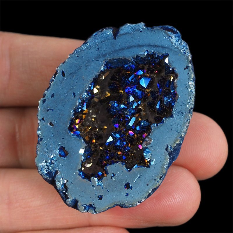 KRYSZTAŁ GÓRSKI - BLUE AURA - GEODA - 48 mm