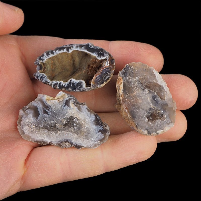 AGAT - ZESTAW TRZECH GEODEK - 35-46 mm  - BRAZYLIA