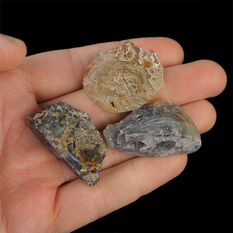 AGAT - ZESTAW TRZECH GEODEK - 35-40 mm  - BRAZYLIA