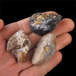 AGAT - ZESTAW TRZECH GEODEK - 36-42 mm  - BRAZYLIA