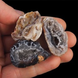 AGAT - ZESTAW TRZECH GEODEK - 36-42 mm  - BRAZYLIA