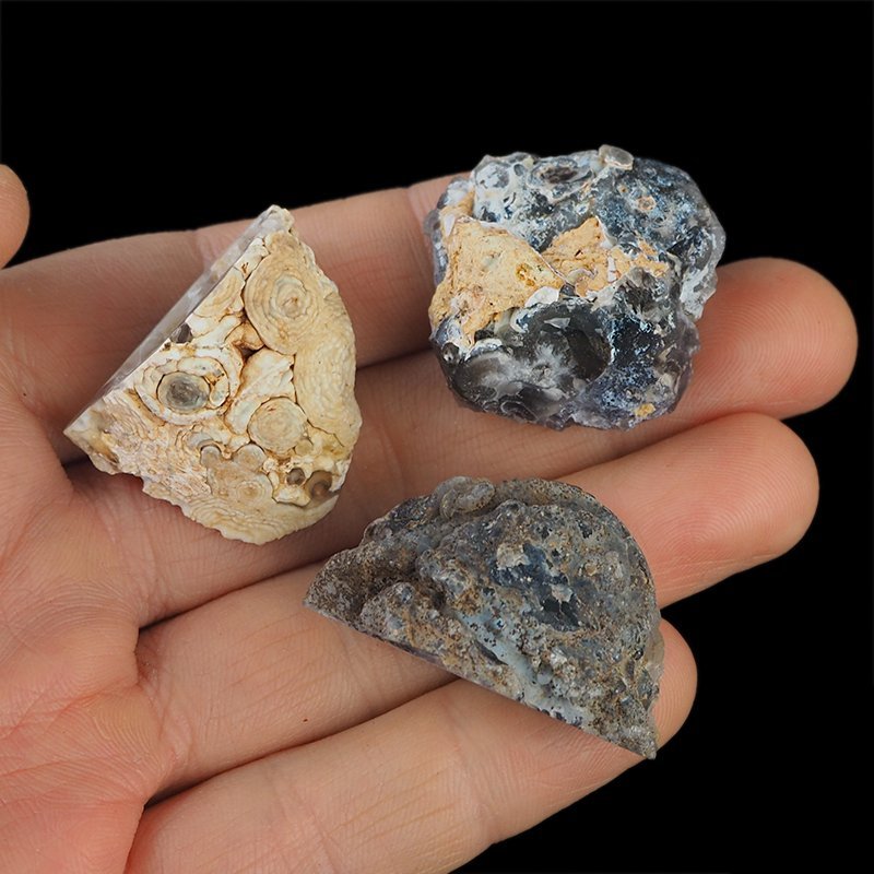 AGAT - ZESTAW TRZECH GEODEK - 31-37 mm  - BRAZYLIA