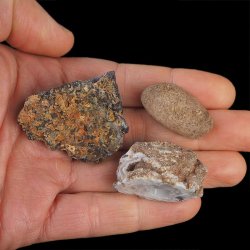 AGAT - ZESTAW TRZECH GEODEK - 33-41 mm  - BRAZYLIA