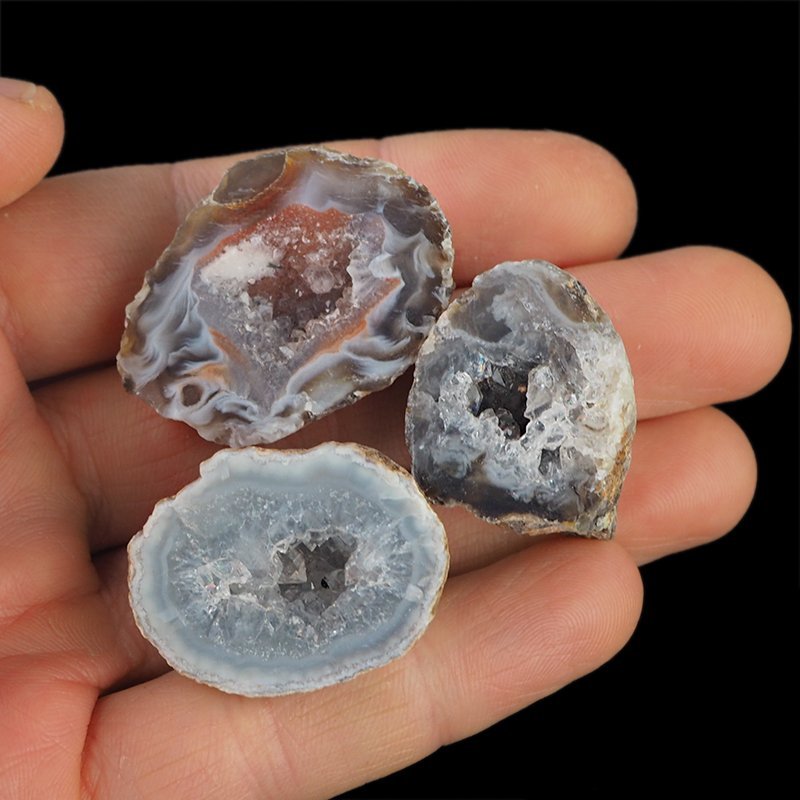 AGAT - ZESTAW TRZECH GEODEK - 28-38 mm  - BRAZYLIA