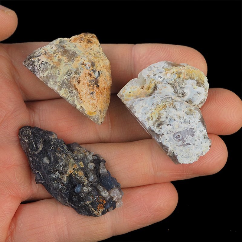 AGAT - ZESTAW TRZECH GEODEK - 35-46 mm  - BRAZYLIA