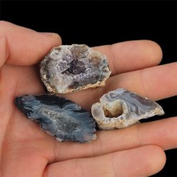 AGAT - ZESTAW TRZECH GEODEK - 35-46 mm  - BRAZYLIA