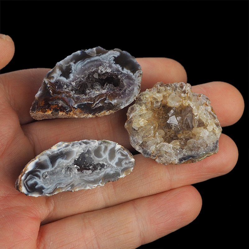 AGAT - ZESTAW TRZECH GEODEK - 35-42 mm  - BRAZYLIA