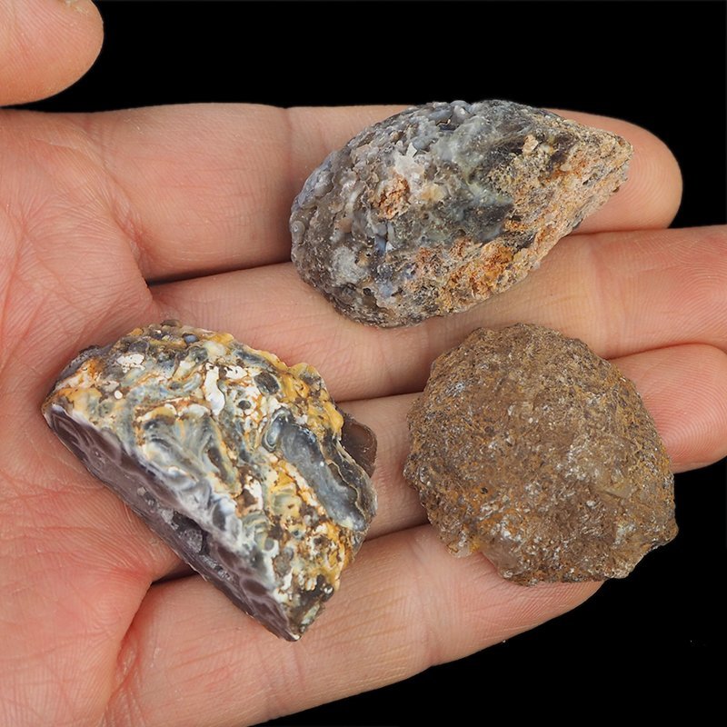 AGAT - ZESTAW TRZECH GEODEK - 35-42 mm  - BRAZYLIA