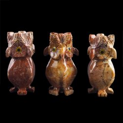 SOWA - STEATYT - RĘCZNE WYKONANIE - 50-56 mm