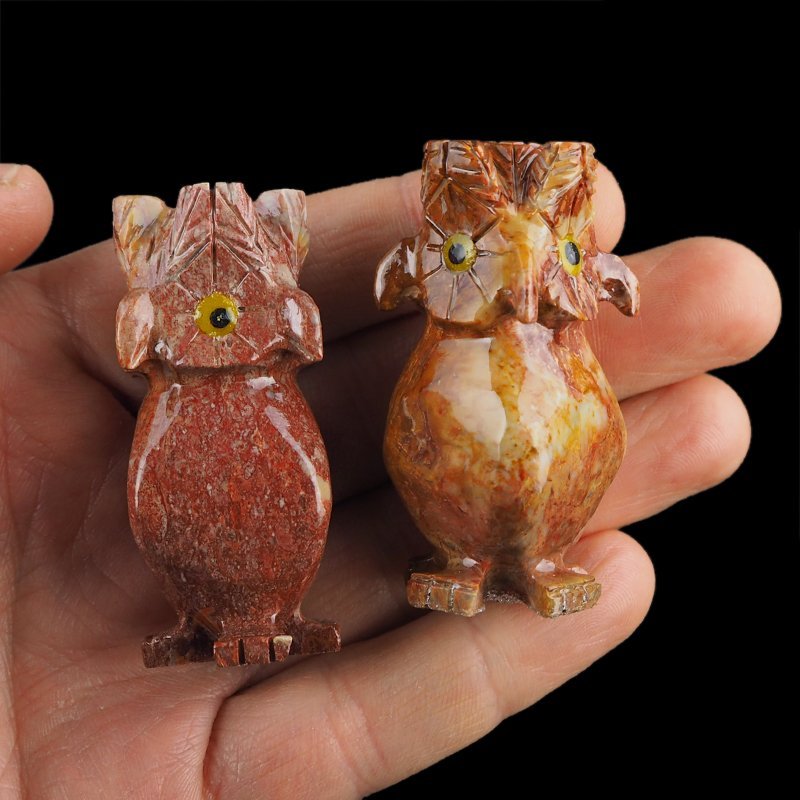 SOWA - STEATYT - RĘCZNE WYKONANIE - 50-56 mm