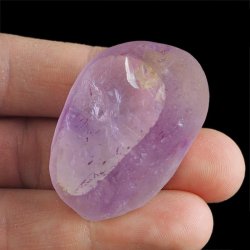 AMETYST - MATOWY OTOCZAK Z JEDNOSTRONNYM POLEREM - 42 mm