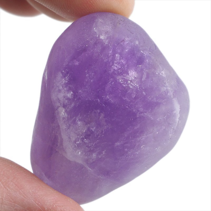 AMETYST - MATOWY OTOCZAK Z JEDNOSTRONNYM POLEREM - 43 mm