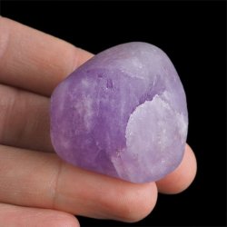 AMETYST - MATOWY OTOCZAK Z JEDNOSTRONNYM POLEREM - 38 mm