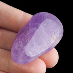 AMETYST - MATOWY OTOCZAK Z JEDNOSTRONNYM POLEREM - 46 mm