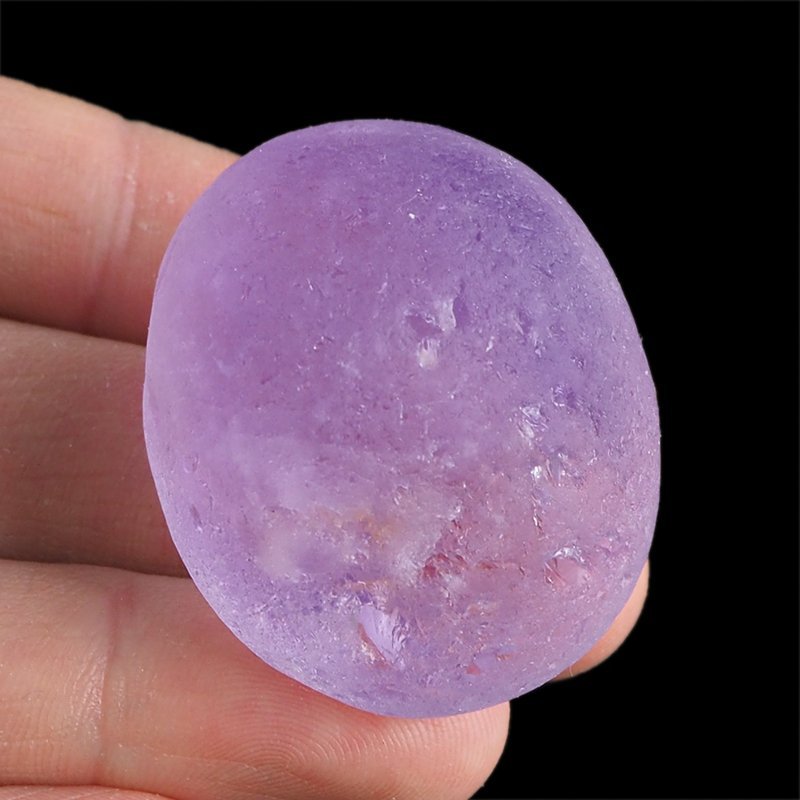 AMETYST - MATOWY OTOCZAK Z JEDNOSTRONNYM POLEREM - 39 mm