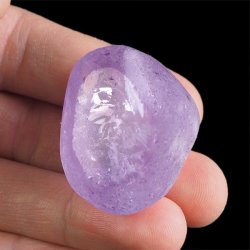 AMETYST - MATOWY OTOCZAK Z JEDNOSTRONNYM POLEREM - 39 mm