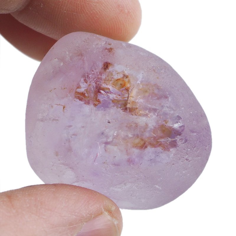 AMETYST - MATOWY OTOCZAK Z JEDNOSTRONNYM POLEREM - 38 mm