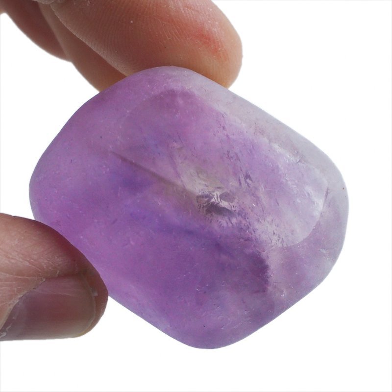 AMETYST - MATOWY OTOCZAK Z JEDNOSTRONNYM POLEREM - 40 mm