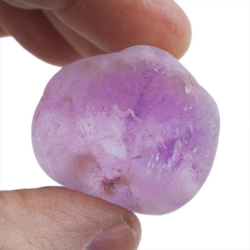 AMETYST - MATOWY OTOCZAK Z JEDNOSTRONNYM POLEREM - 34 mm