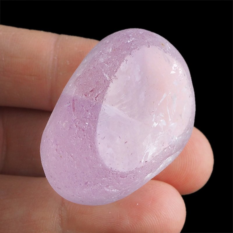 AMETYST - MATOWY OTOCZAK Z JEDNOSTRONNYM POLEREM - 40 mm