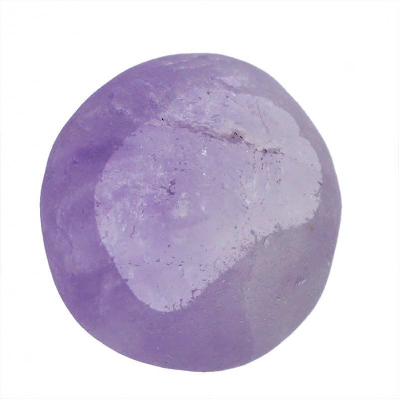 AMETYST - MATOWY OTOCZAK Z JEDNOSTRONNYM POLEREM - 39 mm