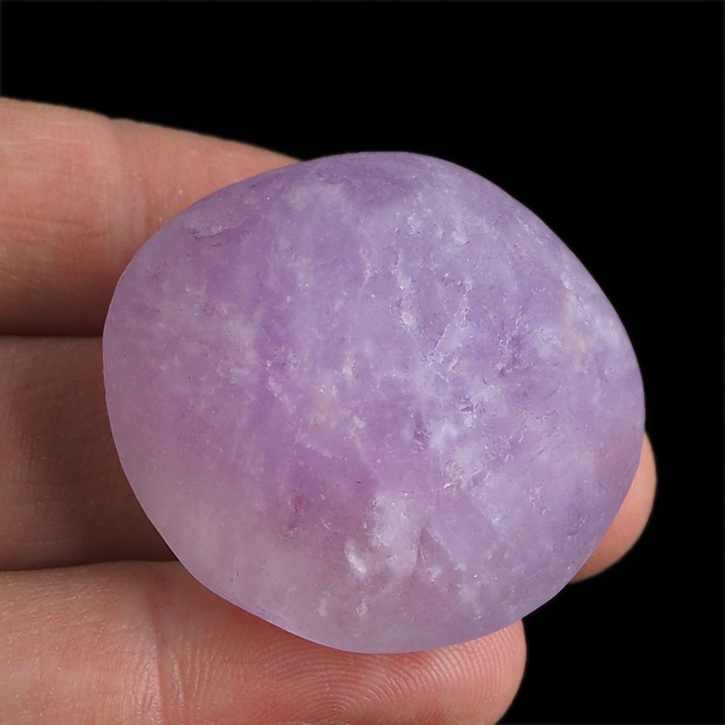 AMETYST - MATOWY OTOCZAK Z JEDNOSTRONNYM POLEREM - 39 mm