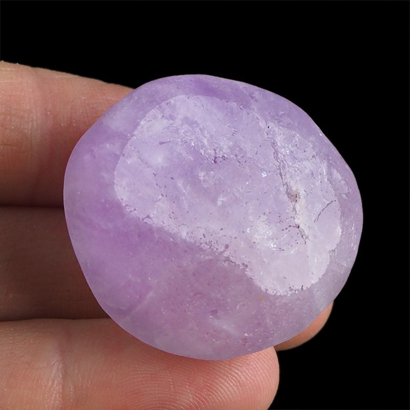 AMETYST - MATOWY OTOCZAK Z JEDNOSTRONNYM POLEREM - 39 mm